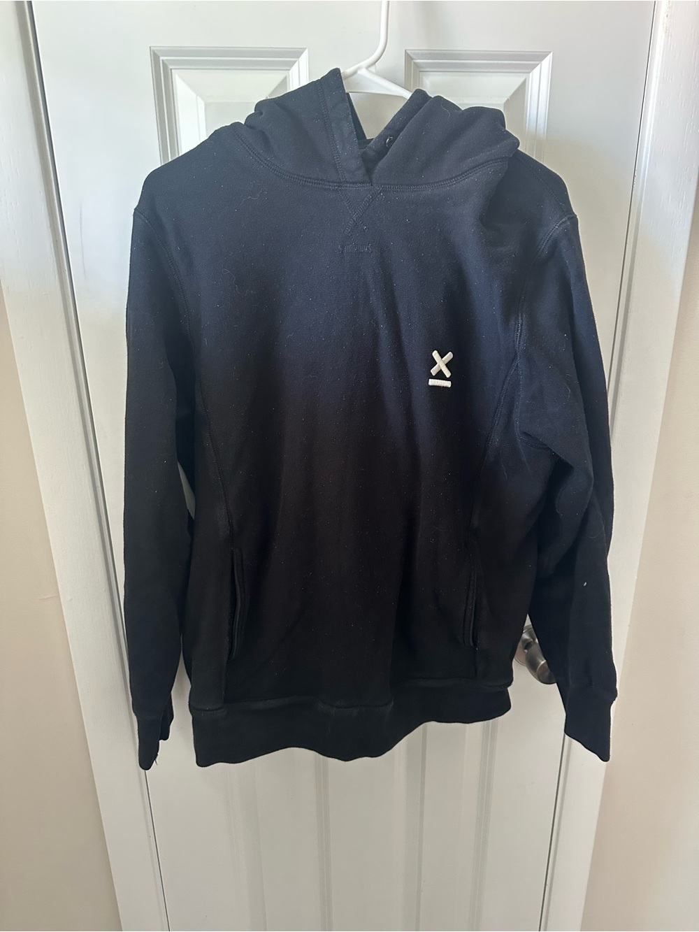 Nowhere Social Club Men's Black Hooded Sweatshirt with Logo